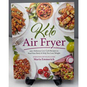 Keto Air Fryer 100+ Low-Carb Recipes by Maria Emmerich Paperback